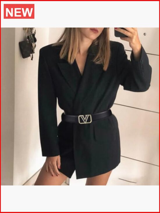 Reversible Leather Belt with Detachable Gold Buckle, 1.3\